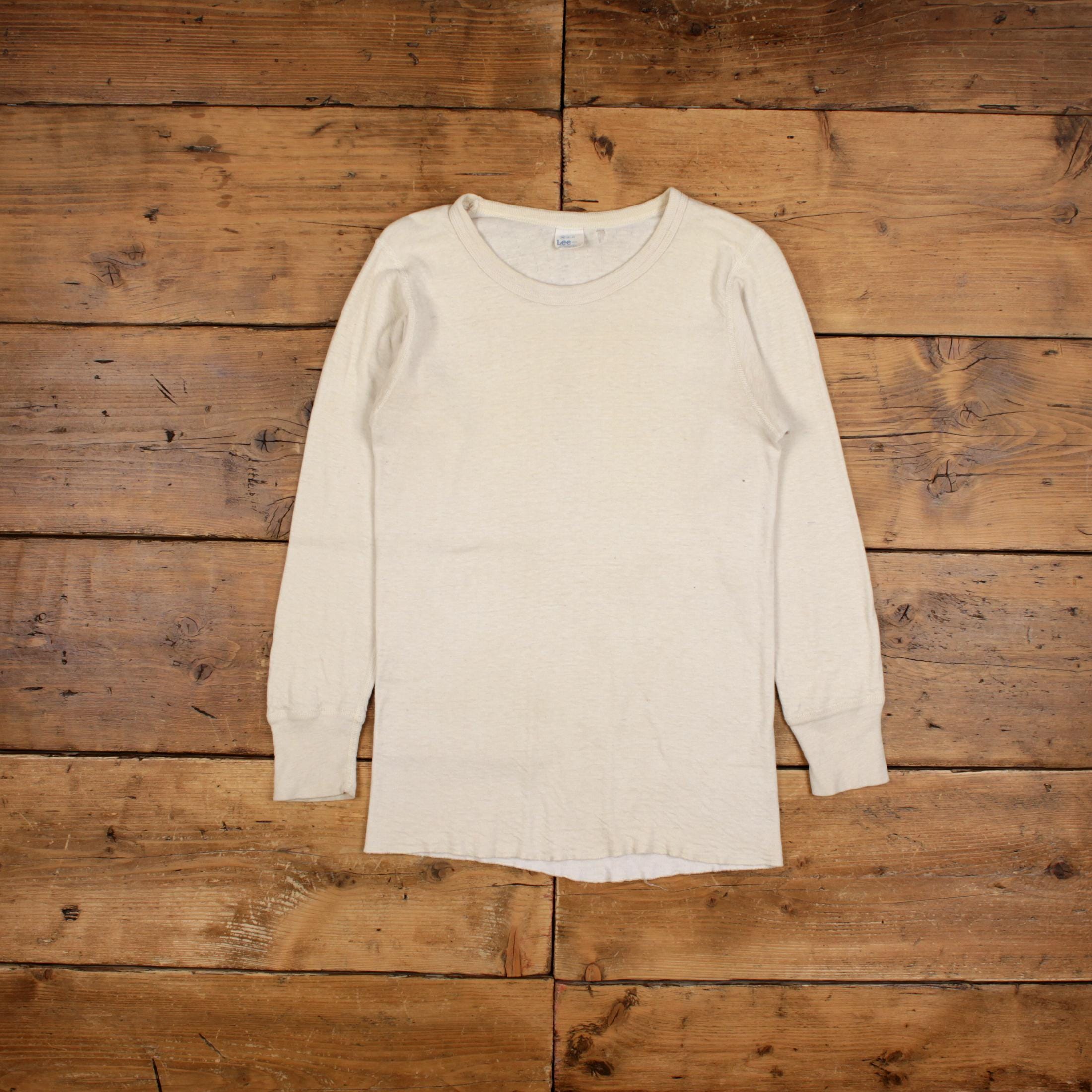 トップス Lee vintage thermal long t-shirt Vintage 80s Lee Thermal Longsleeve Shirt Size Large White | eBay