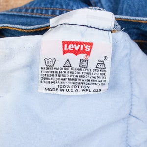 Vintage Levis 501 Jeans 32 x 28 USA Made 90s Medium Wash Straight Blue Red Tab image 10