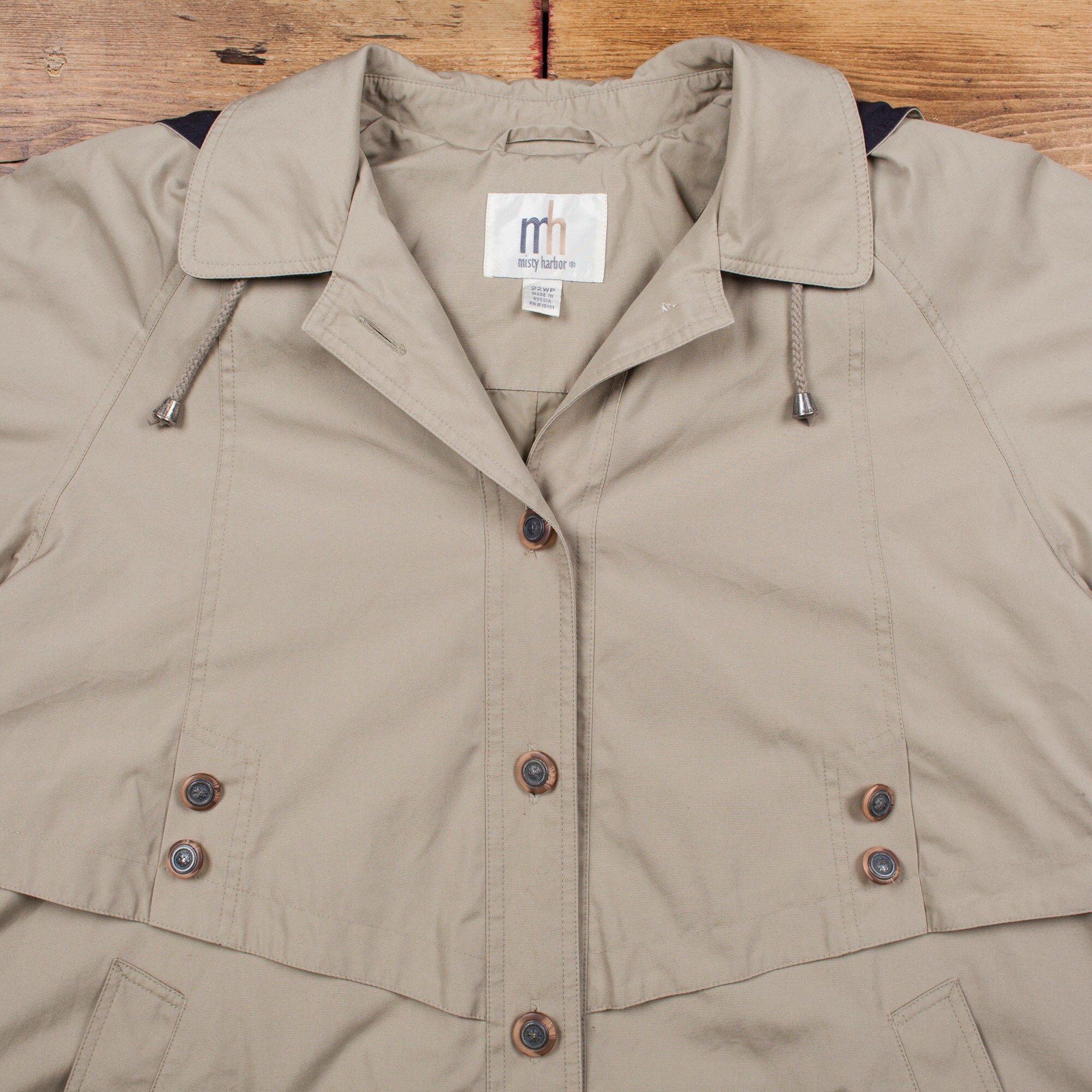 Vintage Misty Harbor Overcoat Coat XL 90s Single Breasted