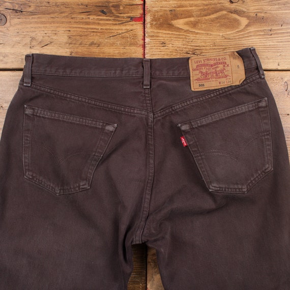 Vintage Levis 501 Jeans 35 x 36 Dark Wash Straigh… - image 6