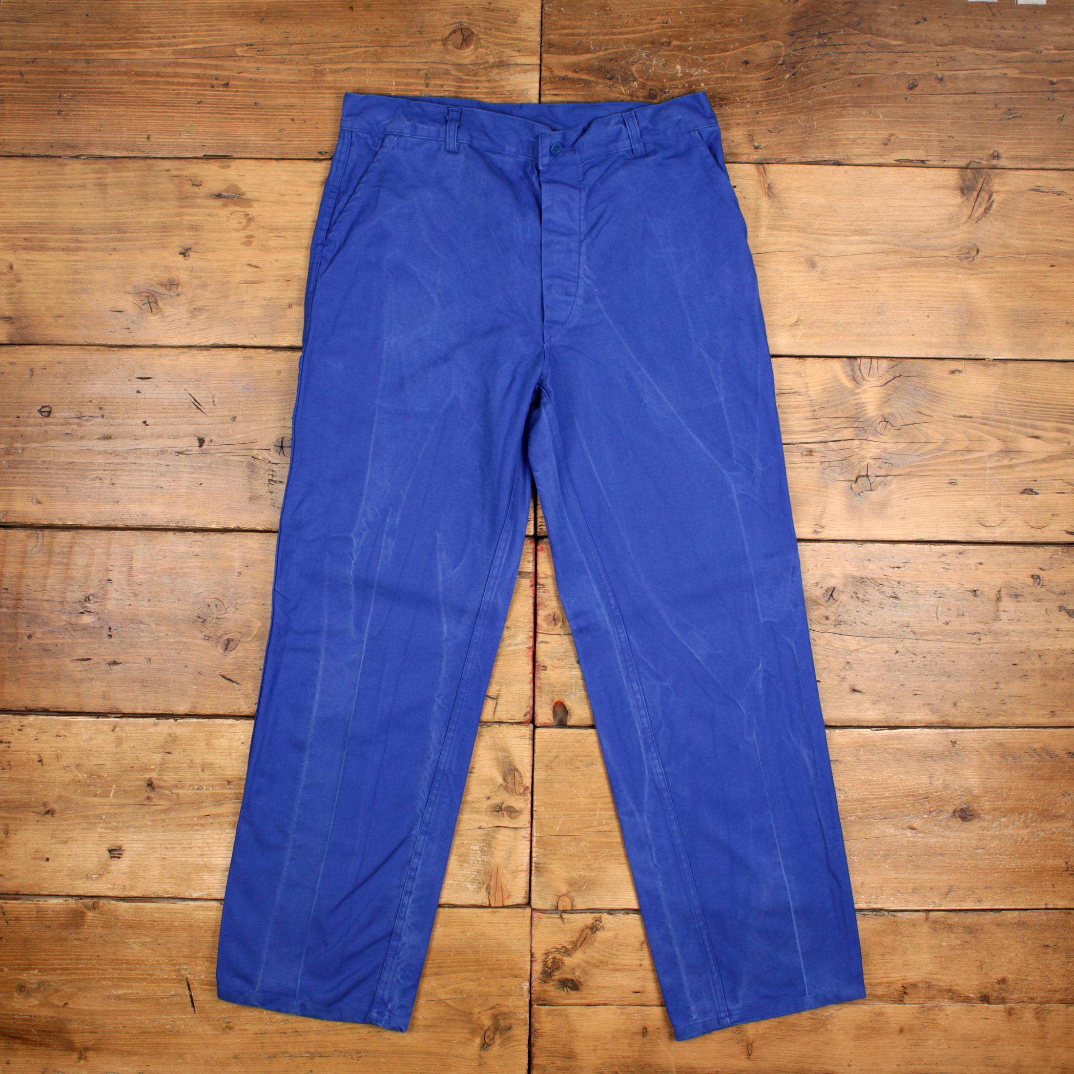 Vintage French Workwear Pants Trousers 36x32 Unisex Straight