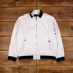 vintage Perry Ellis coupe-vent XL blanc