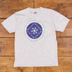 Vintage Fruit of the Loom T-shirt met enkele steek afbeelding 2XL jaren 90, VS gemaakt grijs