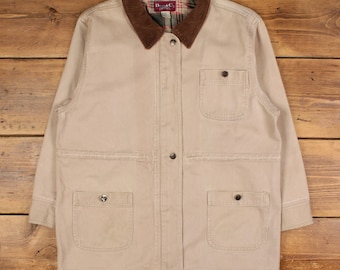 Chaqueta de trabajo Vintage Denim & Co. talla L para mujer (Barn Chore)
