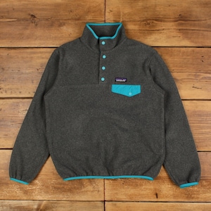 Vintage Patagonia Outdoor Jacket S Snap T Fleece Grey Womens