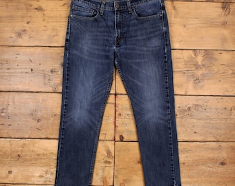 Levis 511 Jeans 34x29 Mens Blue Slim Tapered Faded Stonewash Red Tab Denim