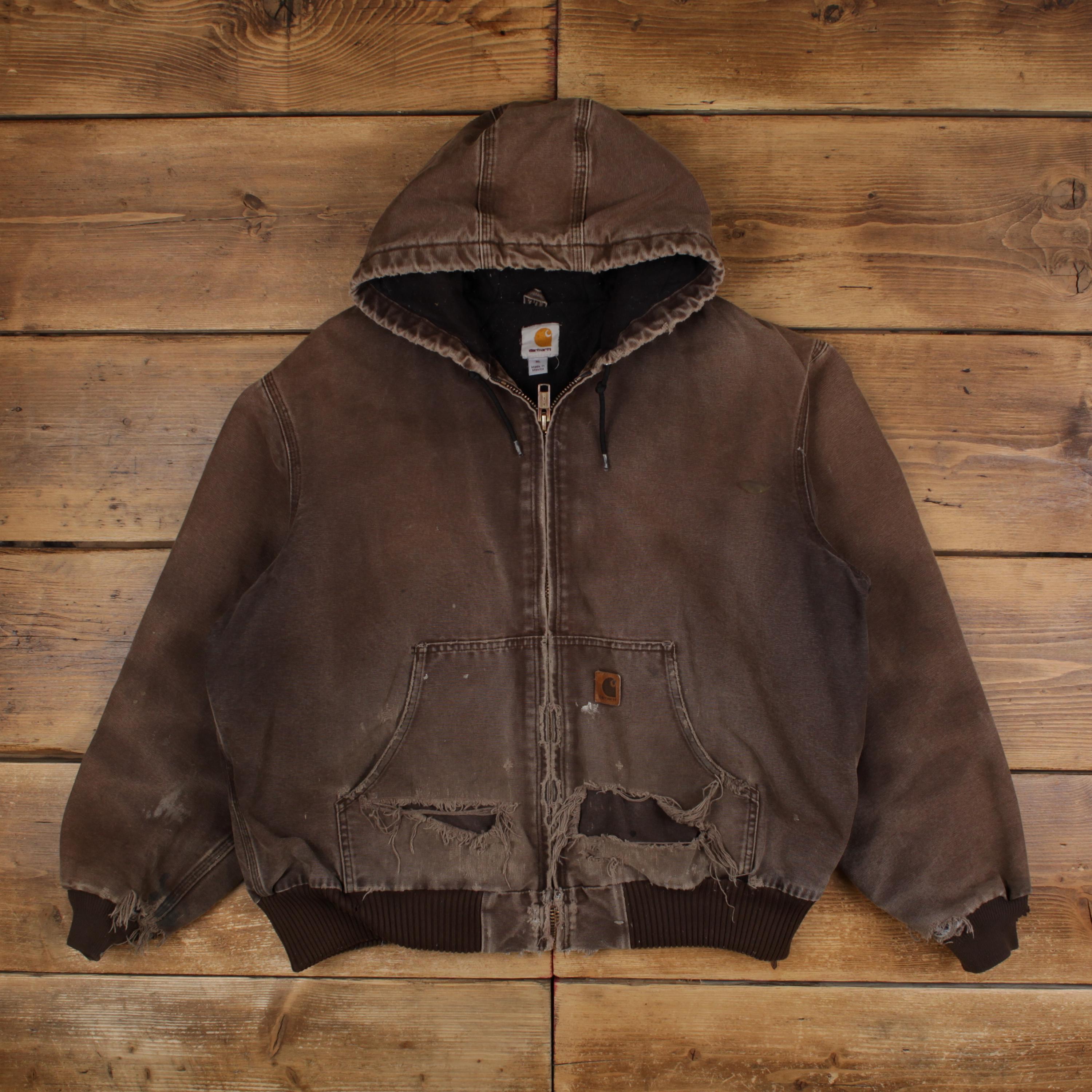 Vintage Carhartt Workwear Jacket XL Active Distressed Brown - Etsy