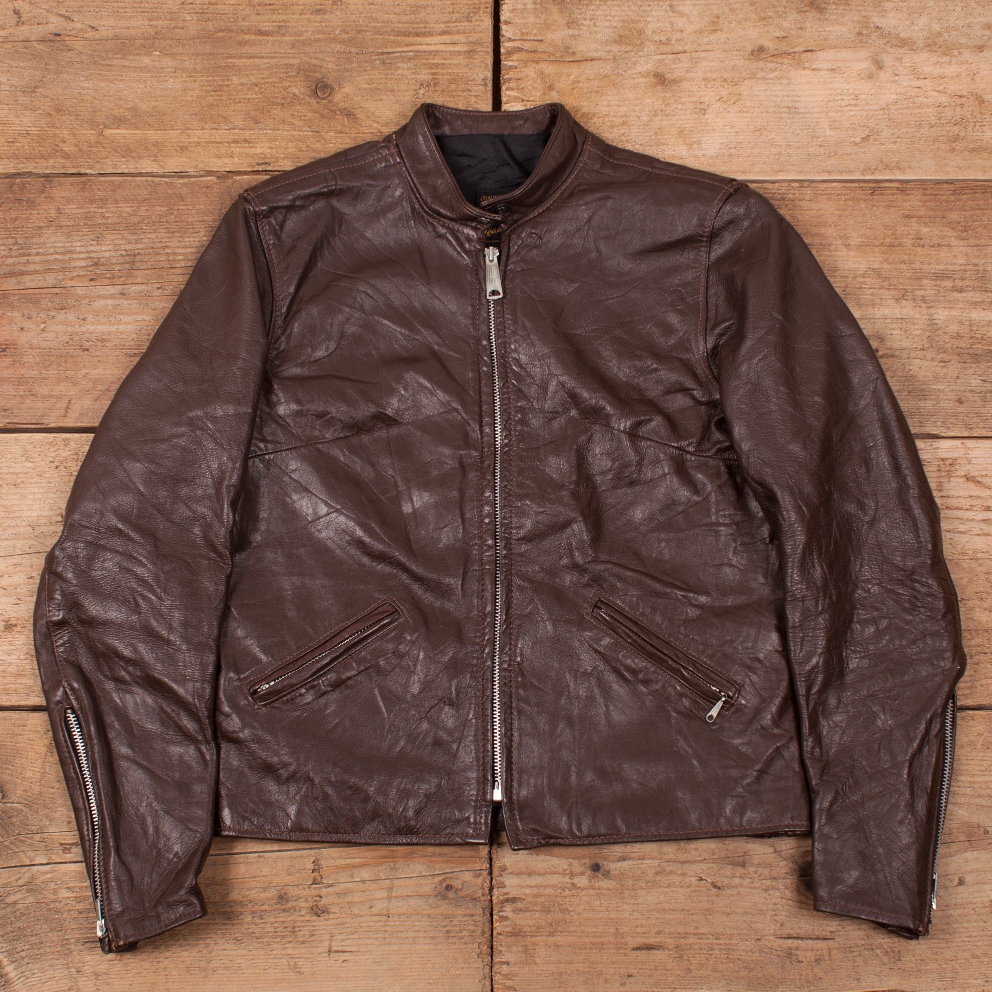 Vintage Brooks Leather Jacket Medium 70s Talon Zip USA Made - Etsy Vintage Brooks Leather Jacket Medium 70s Talon Zip USA Made - Etsy