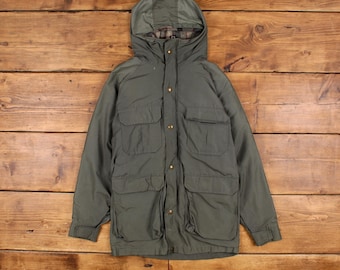 Vintage Woolrich Outdoor Jacket S 80s Parka Green