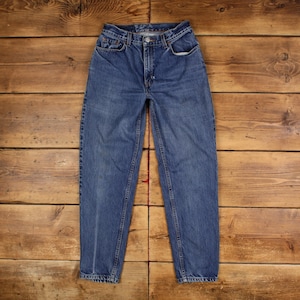Vintage Levis 550 Jeans 28 x 31 Stonewash Straight Blue Womens Red Tab Denim