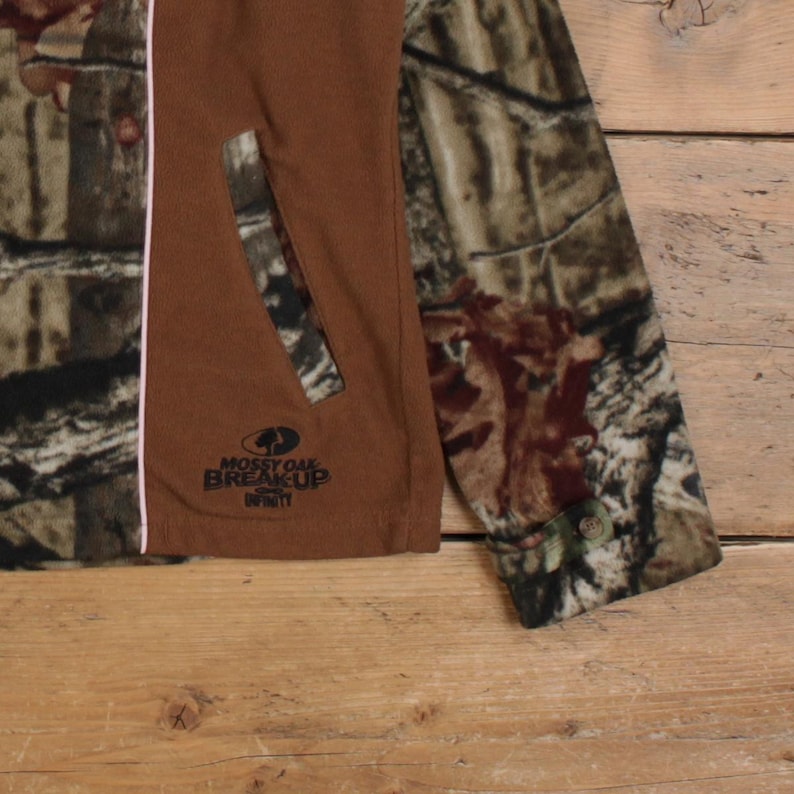 Mossy Oak Fleece Sweatshirt L Womens Breakup Infinity Real Tree Camo Outdoor image 8