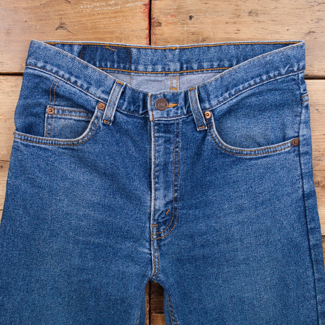 Vintage Levis Jeans 30 x 31 90s Medium Wash Straight Blue Womens Red Tab Denim, foto 3 di 5
