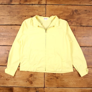 Vintage Windbreaker Jacket L 90s Yellow