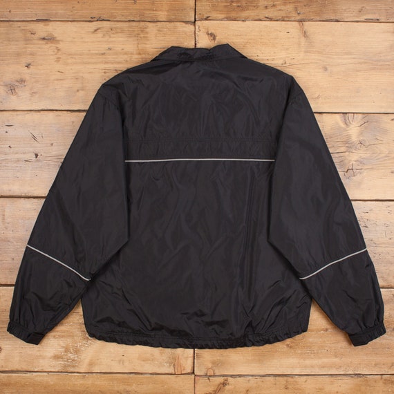 VINTAGE 90S GAP WINDBREAKER ZIPUP OFF WHITE TRACK JACKET SZ
