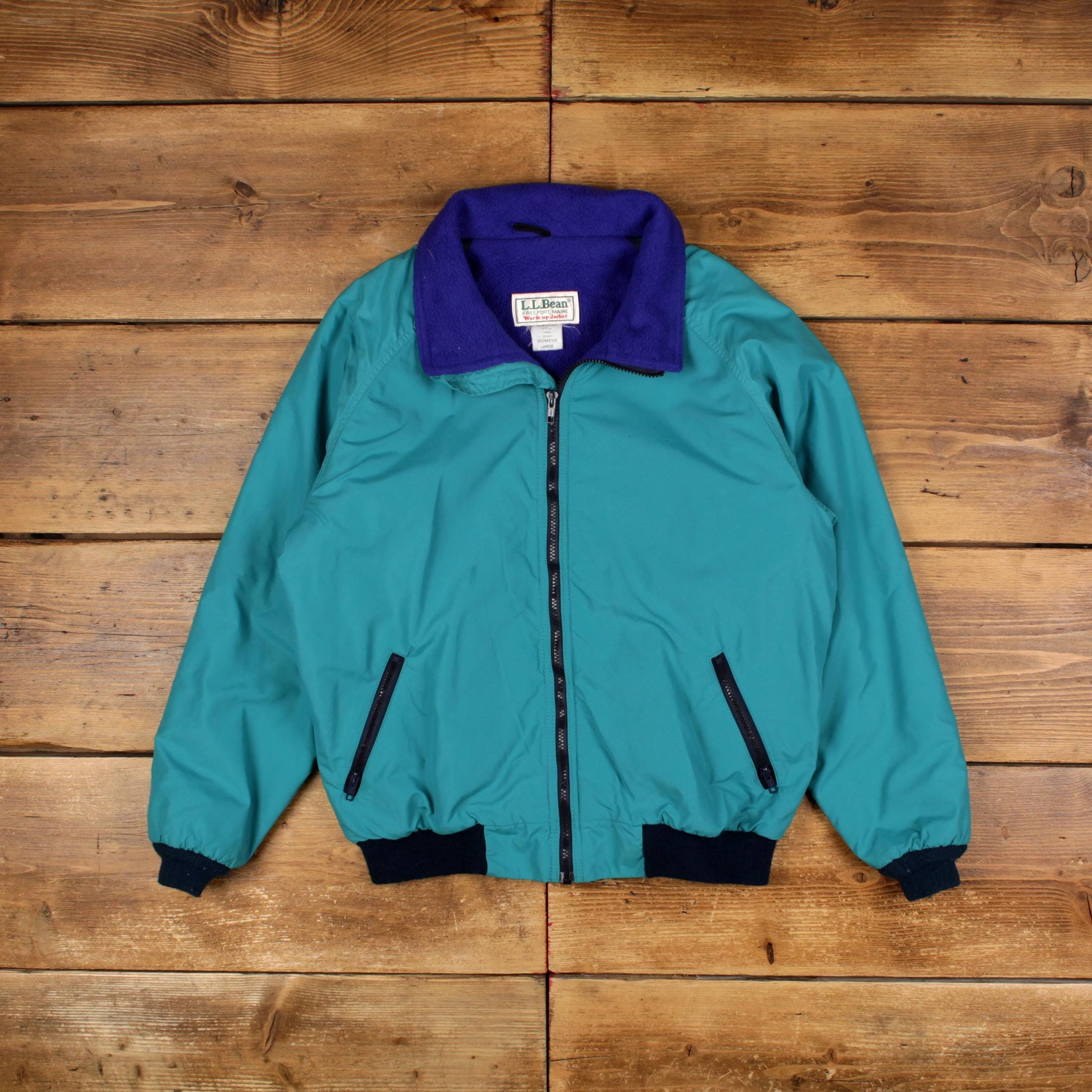Vintage L.l.bean Outdoor Jacket L 90s Warm up USA Made Green 