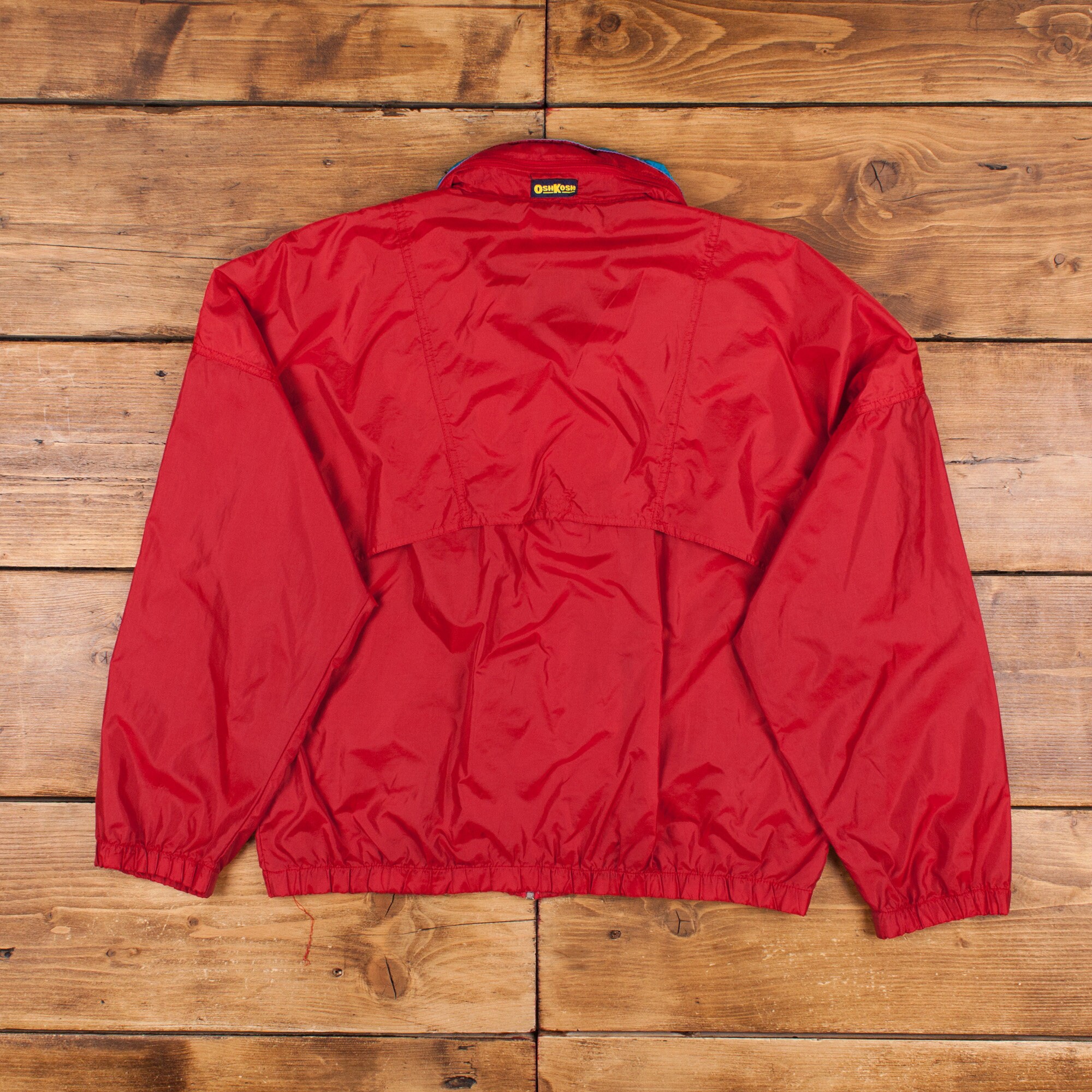 Vintage Oshkosh Windbreaker Jacket L 90s Outdoor Red Zip - Etsy