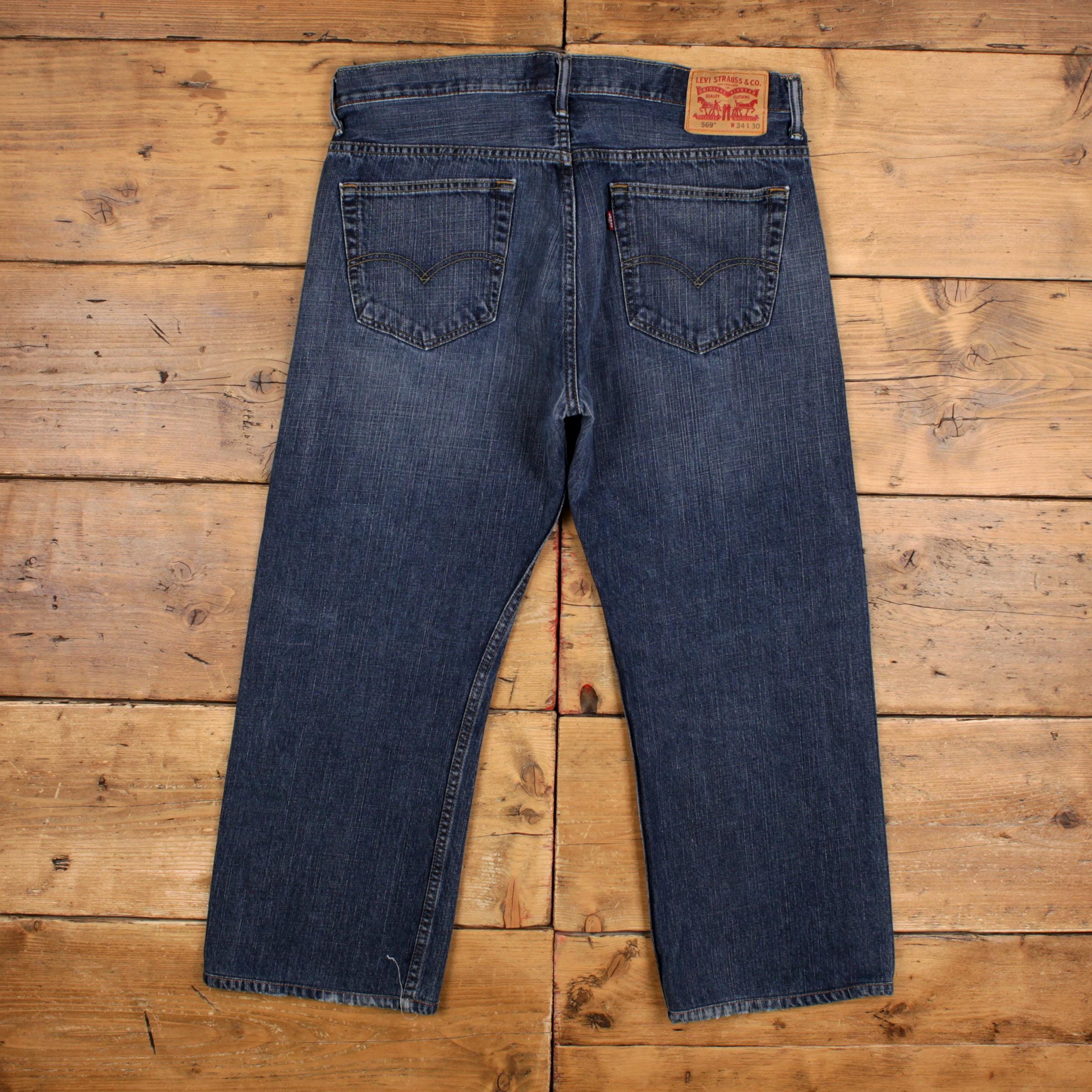 Levi’s 00s 569 Loose Straight Denim Levis 569 Jeans 34x26 Blue 00s Loose Straight Fit Dark Stonewash