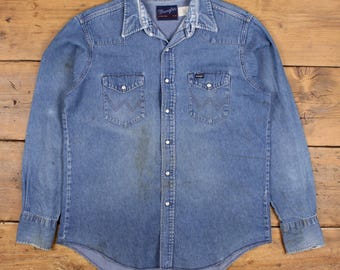 Chemise western homme Wrangler à carreaux nacrés