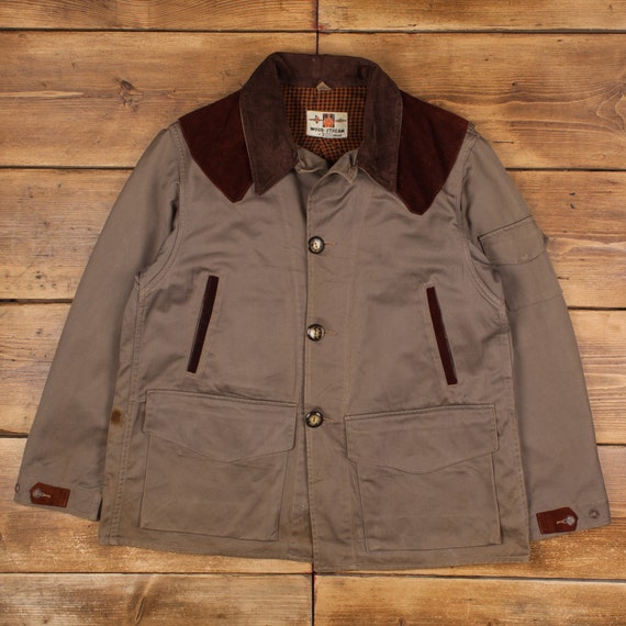 Buy Vintage Tapatco Hunting Jacket XL 50s Wood Stream Brown Button 