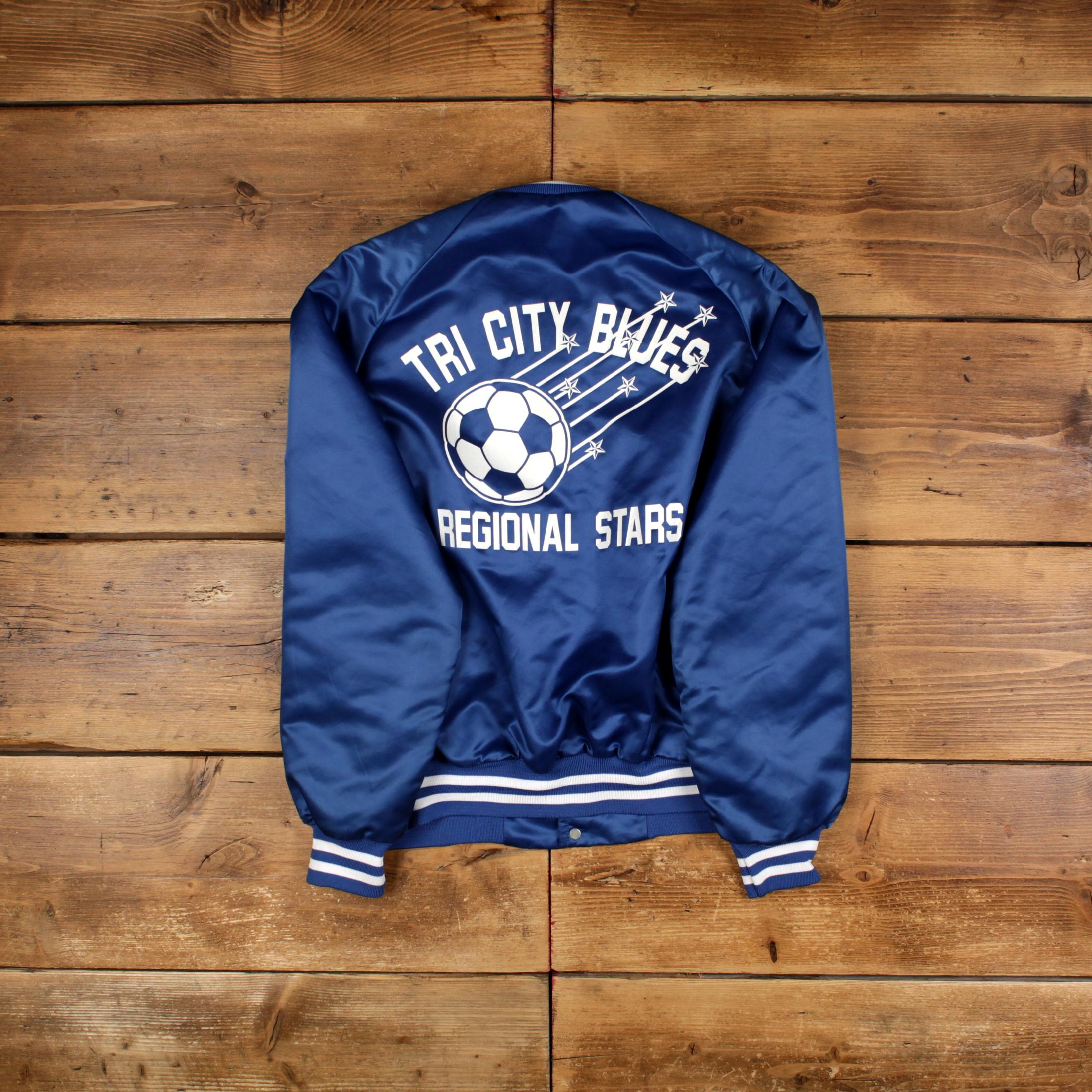 Vintage Chalk Line Varsity Jacket S 90s Bomber Satin Football 