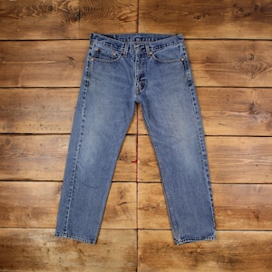 Vintage Levis 505 Jeans 34 x 29 Stonewash Straight Blue Red Tab Denim