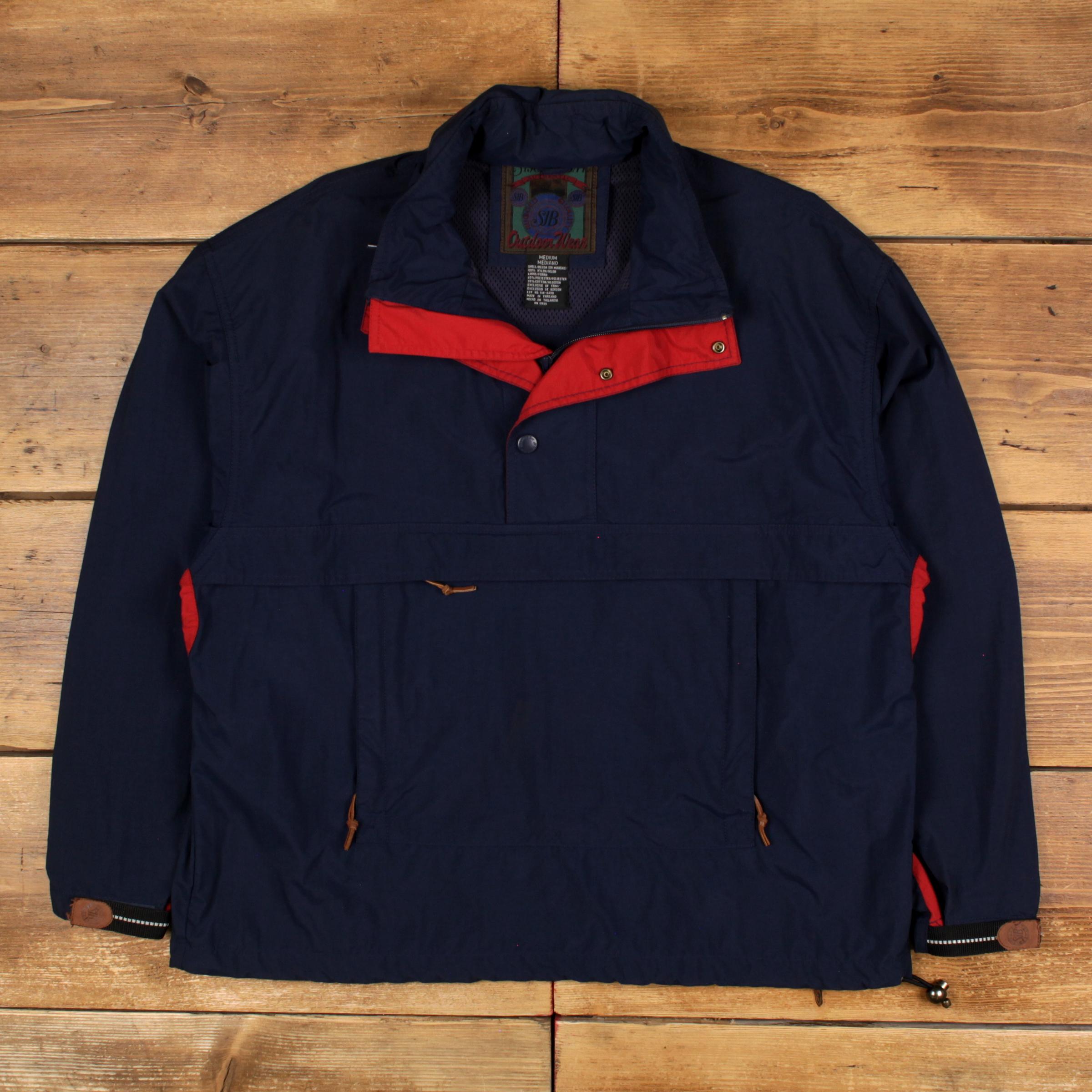 Veste Coupe-vent Vintage USA Années 90 - Du Pont Thinsulate - Bleu Taille L