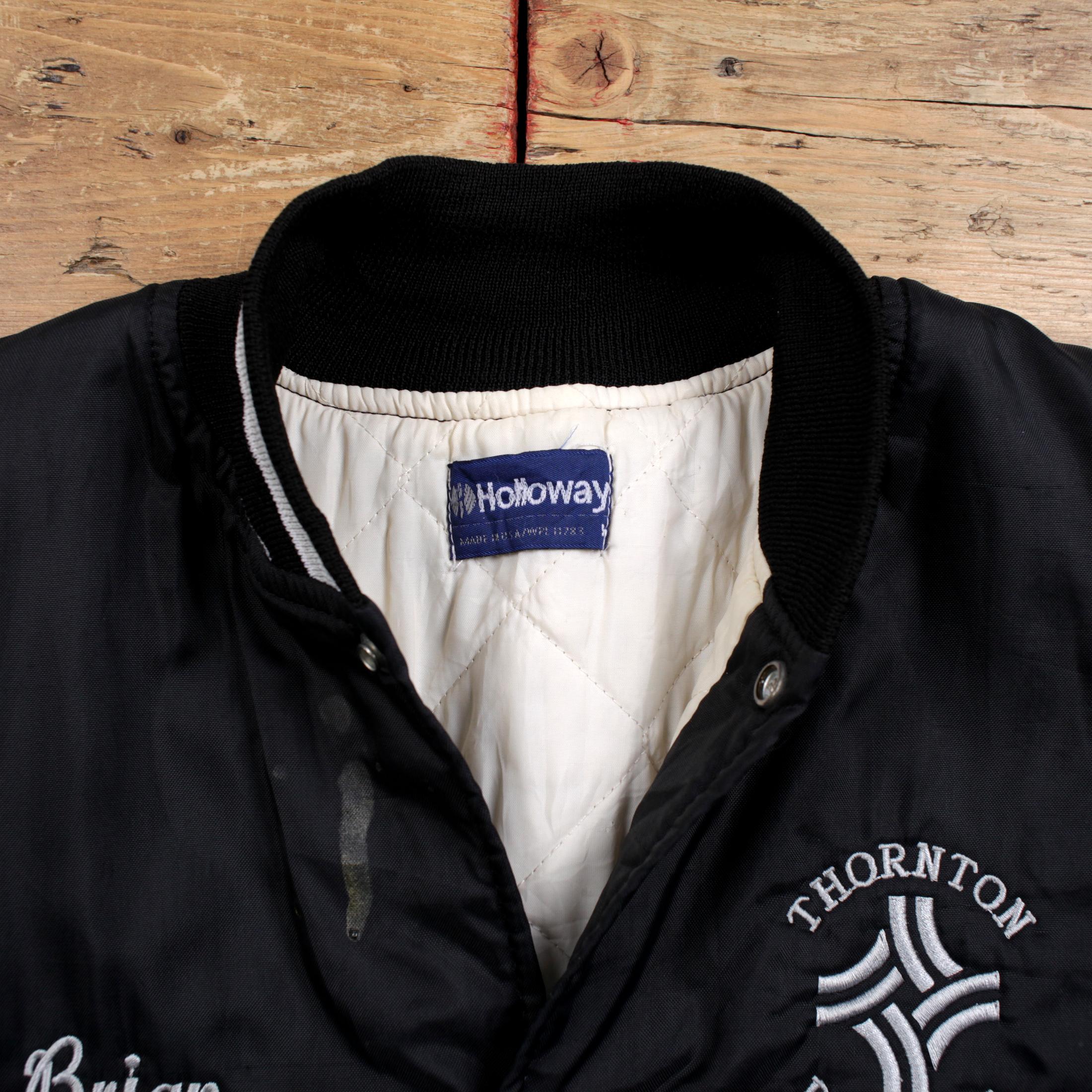 Vintage Holloway Varsity Jacket L 90s Bomber Baseball USA Made