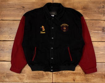 Vintage International Denim Bomber Jacket M 90s Denim