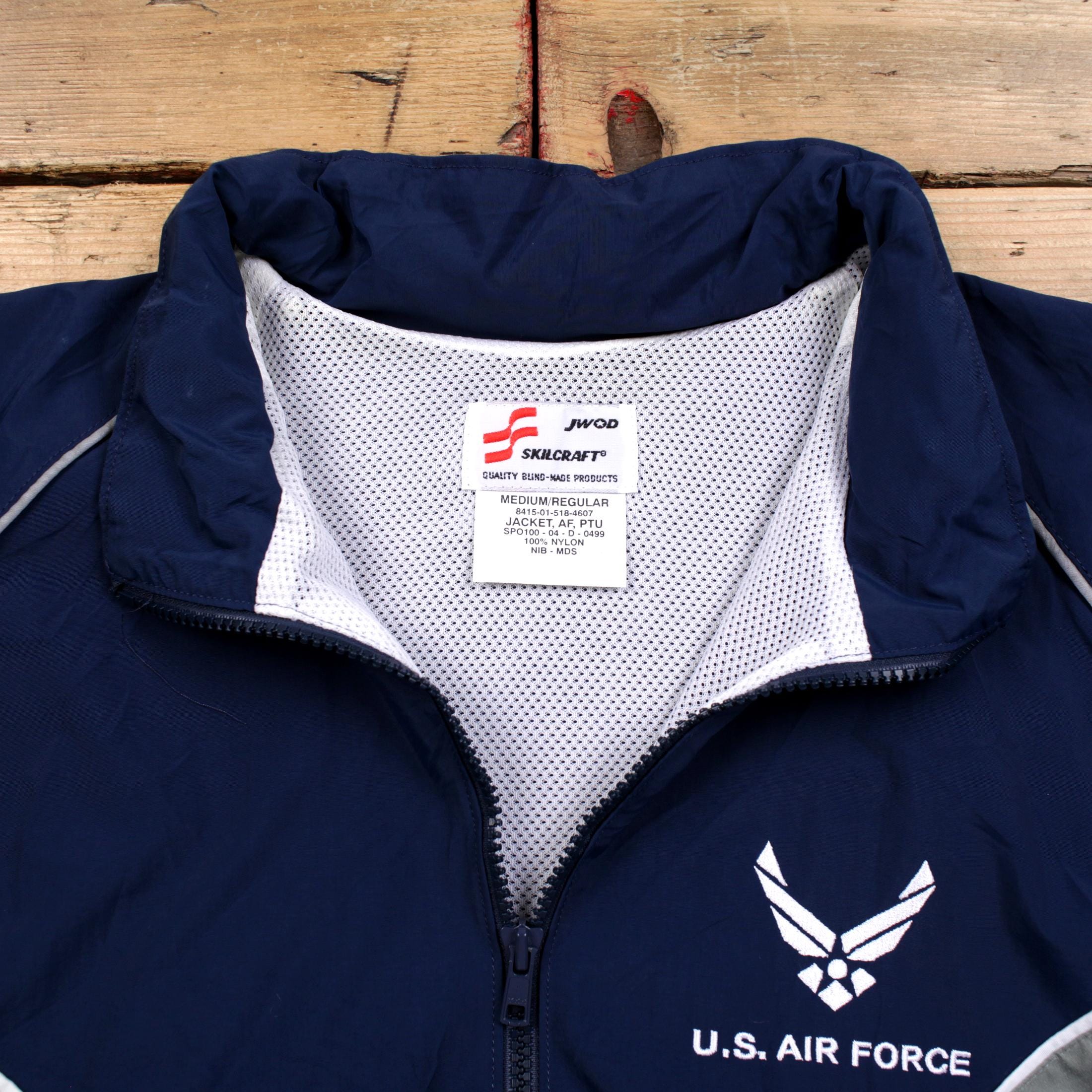 Vintage Skilcraft Windbreaker Jacket M USAF Fitness Kit Blue - Etsy