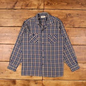 Vintage Arrow Check Shirt Button L 90s Mens Long Sleeve Multicoloured Check