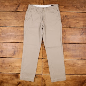 Vintage Polo Ralph Lauren Chino Pants Trousers 34x34 Unisex Tapered Beige