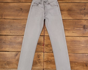 Vintage Levis 501 Jeans 26 X 28 USA Made 90s Hickory Stripe