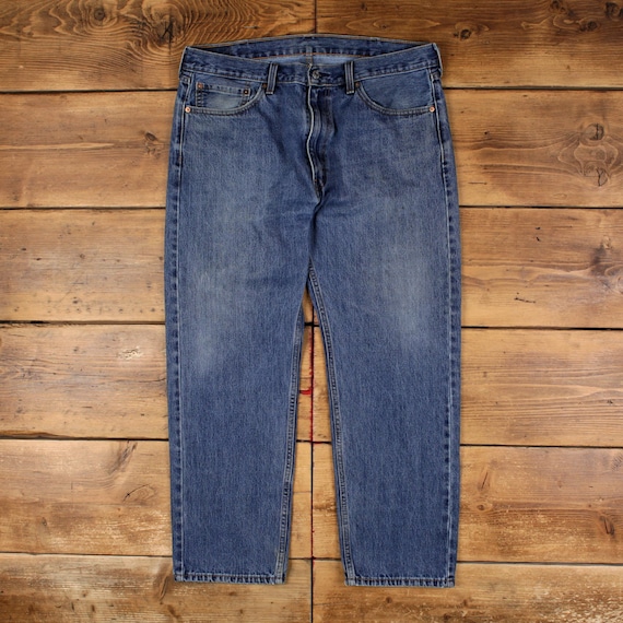 Levis 540 Jeans 38x29 Blue Relaxed Straight Faded Medium Stonewash Denim