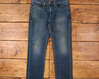 Levis 514 Jeans 34x30 Blue Regular Straight Stonewash Red Tab Denim
