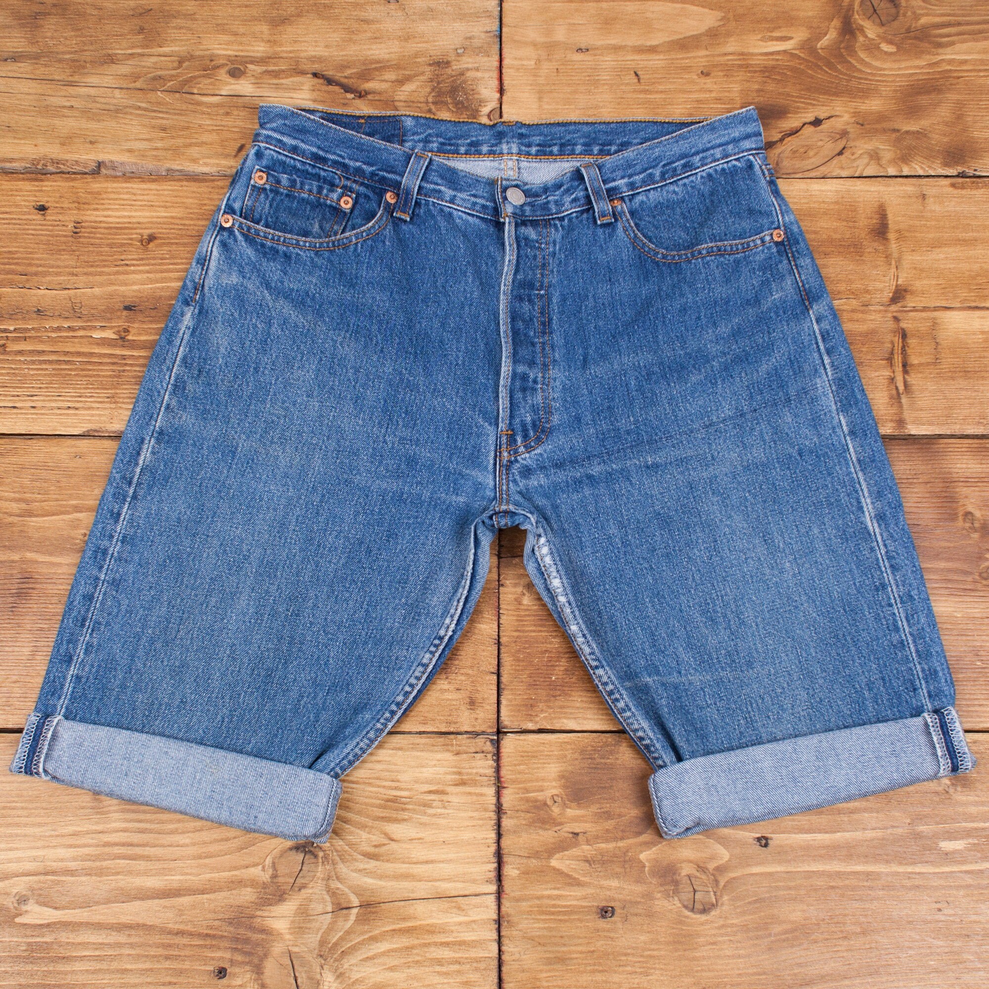 Vintage Levis Denim Shorts 32 90s Levi 