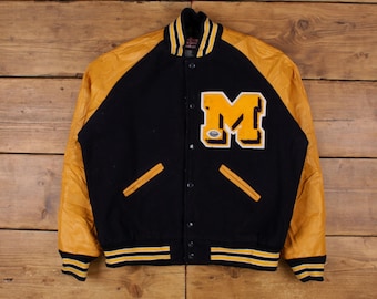 HARTWELL アメリカンフットボール ジャケット M ブラック/イエロー Vintage Hartwell Jacket Men Large Black Yellow Missouri Law