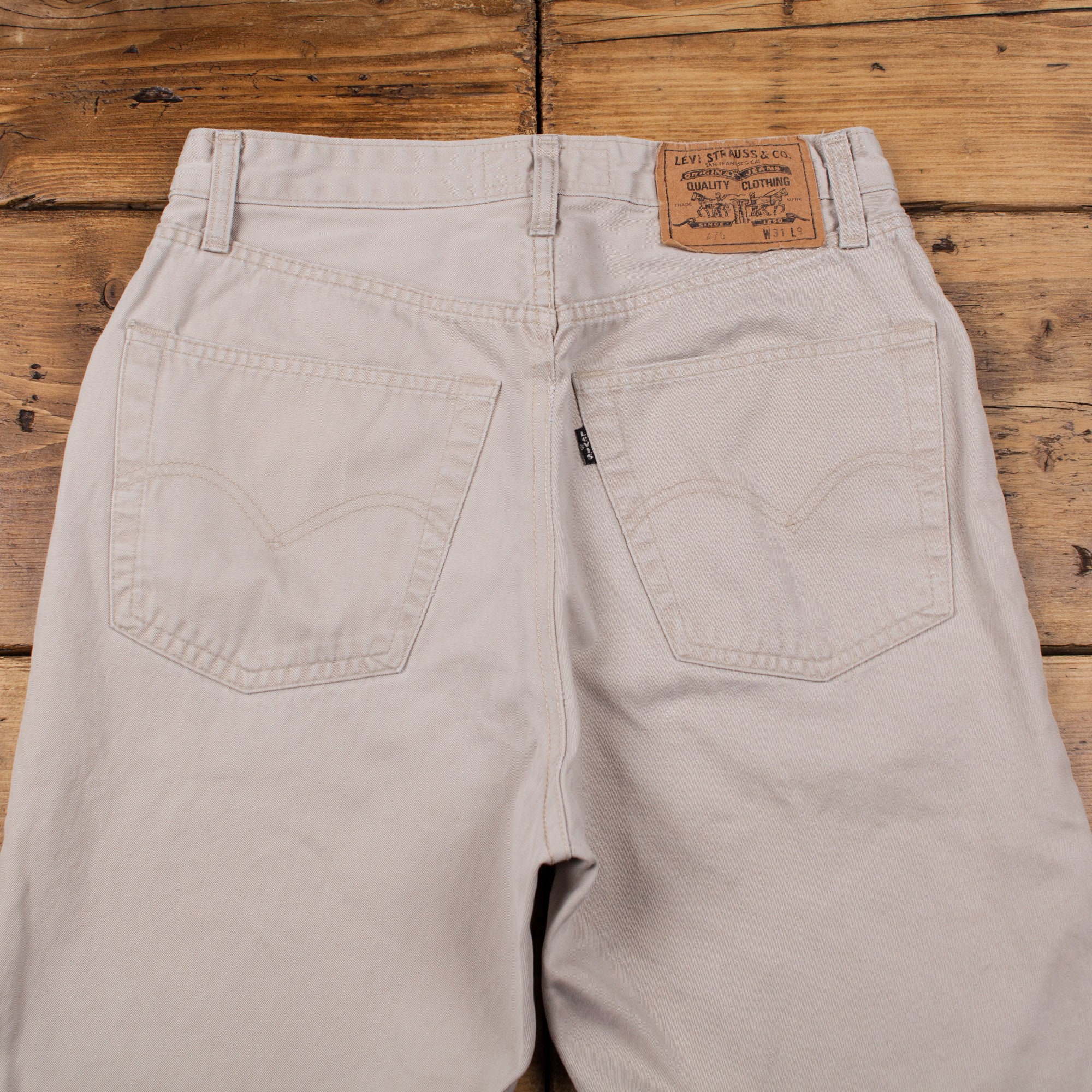 levi's shoes 木箱 Vintage Levis Chino Shorts 29 Straight Leg 476 Black Tab
