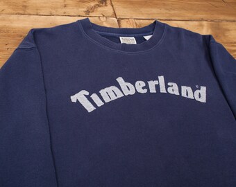 Mens 90s Vintage Timberland Spell Out Text Navy Blue Crew | Etsy Canada