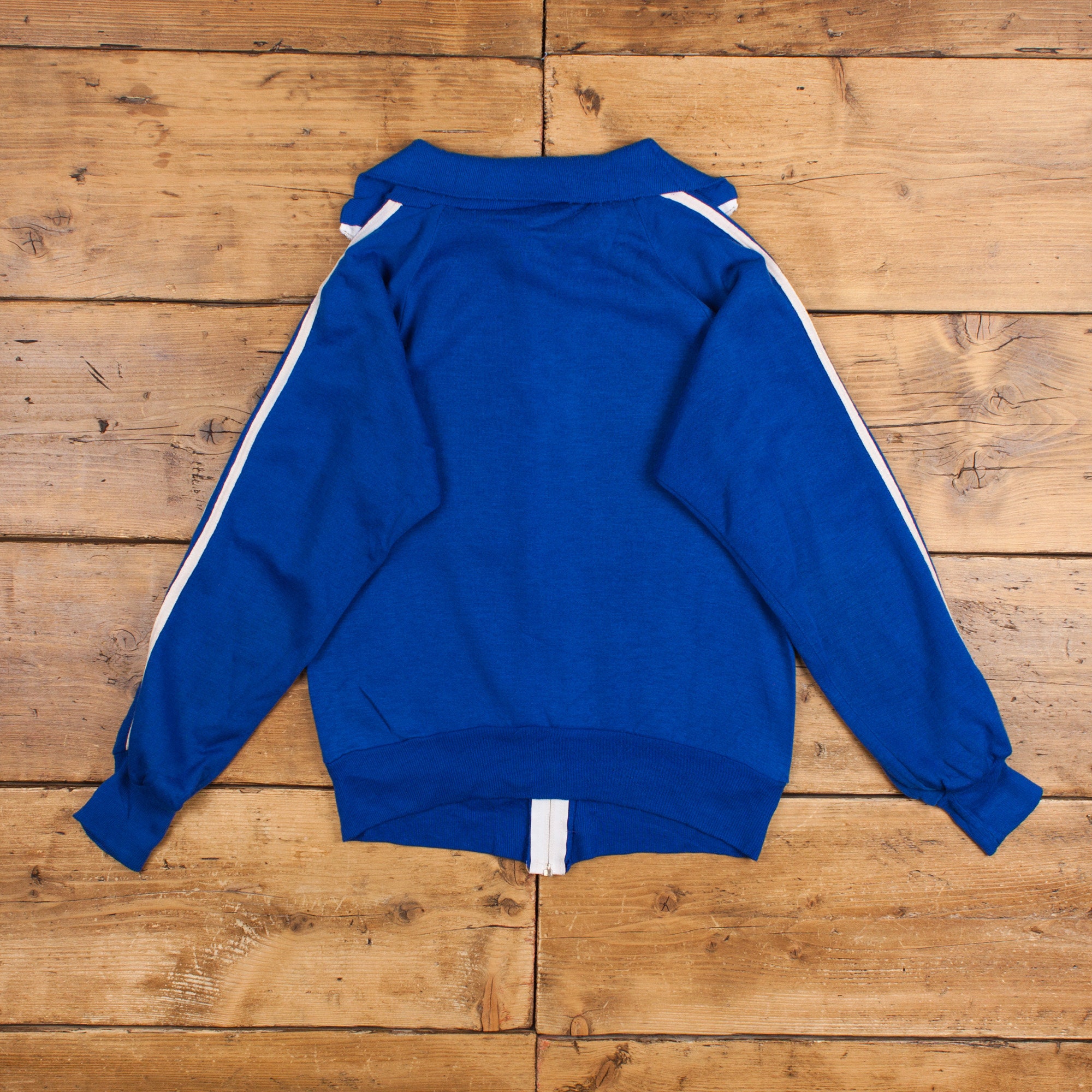 高感度ショップで2023年売れたブランド Vintage Sears Track Jacket M 70s Two Stripes Blue Womens Zip ジャケット・アウター