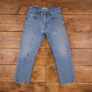 Vintage Levis 505 Jeans 33 x 29 Stonewash Straight Blue Red Tab Denim