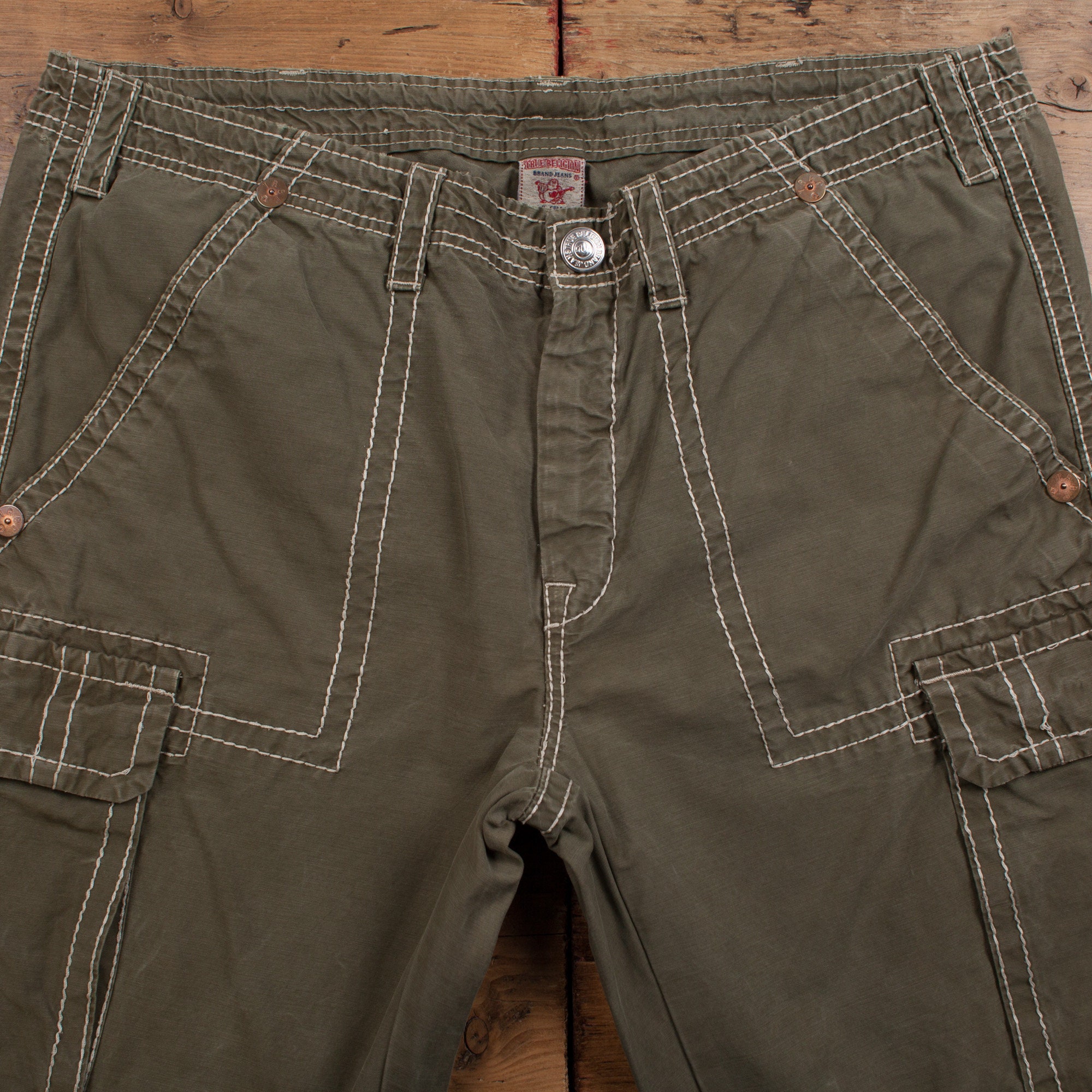 Vintage True Religion Cargo Pants Trousers 44x33 Contrast