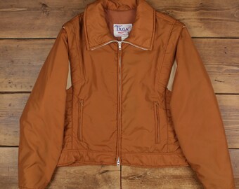 Number 1 Sun Vintage Ski Jacket Rainbow Colors, Medium Puffer