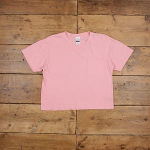 Vintage Gap Single Stitch T Shirt Blank 2XL 90s Pocket Boxy Pink Tee