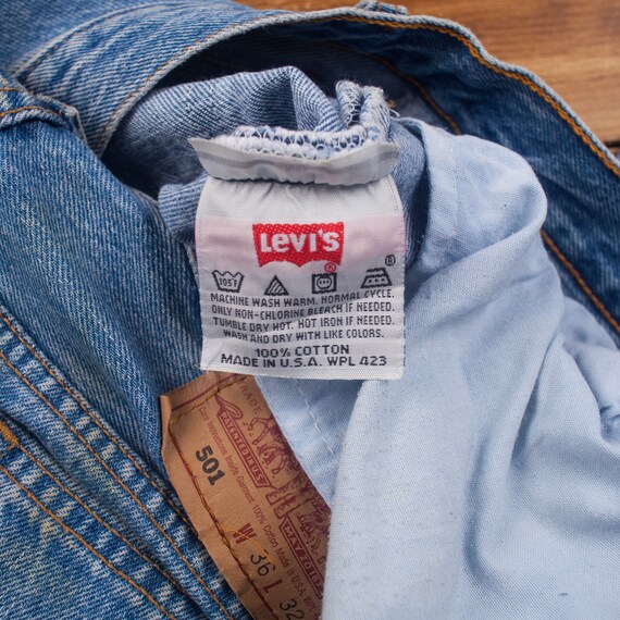 Vintage Levis 501 Jeans 35 X 32 USA Made 90s Straight Leg