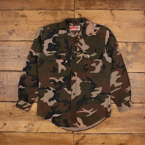 Vintage Winchester Camouflage Shirt Button S 90s Duck Mens Long Sleeve Green