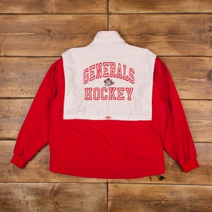 Vintage Charles River Apparel Windbreaker Jacket M Wakefield Generals Red Zip