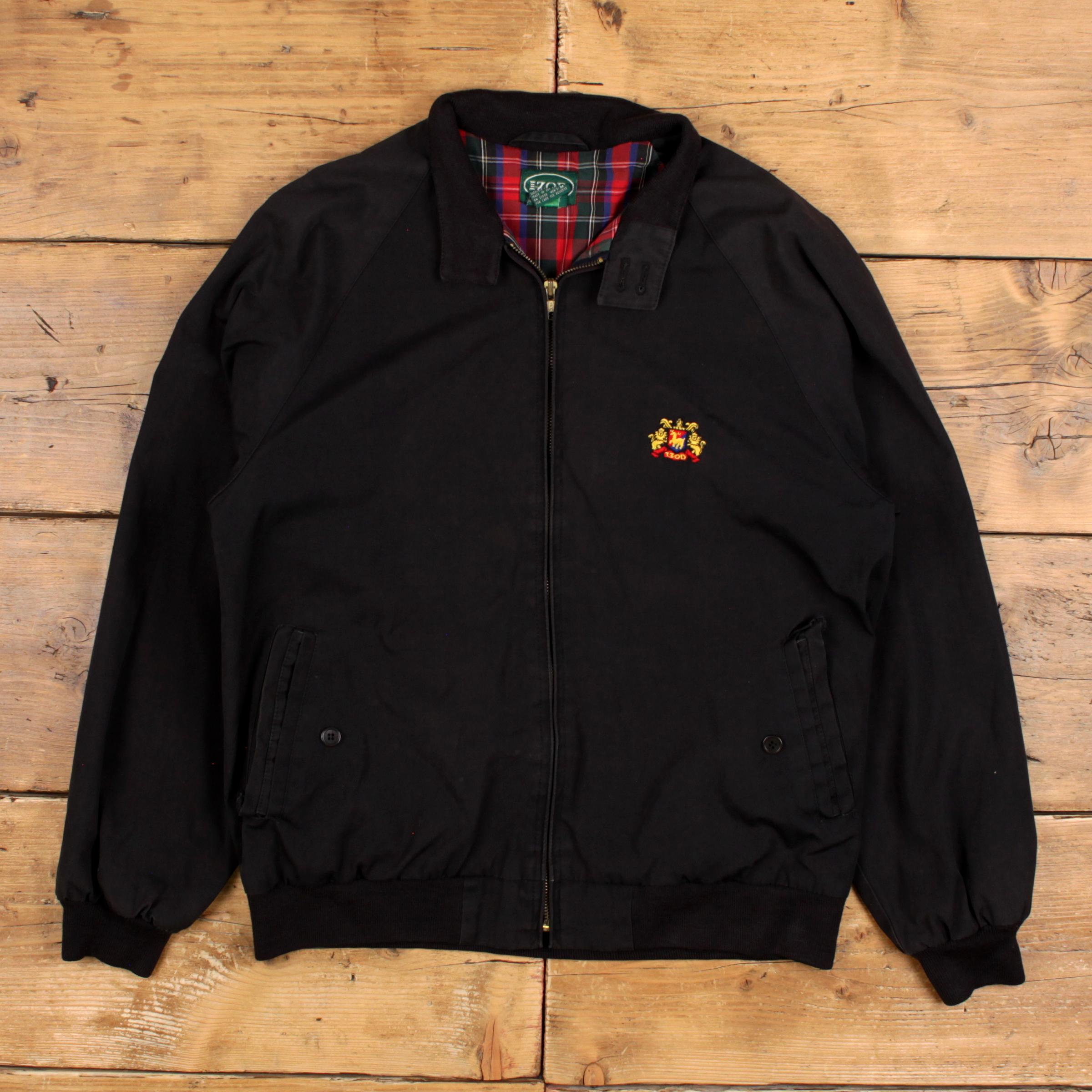 Vintage Izod Bomber Jacket M 90s Raglan Black - Etsy Israel