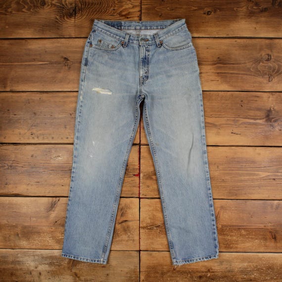 Vintage Levis Jeans 30x30 Mens 90s Blue Faded Light Stonewash Red Tab Denim