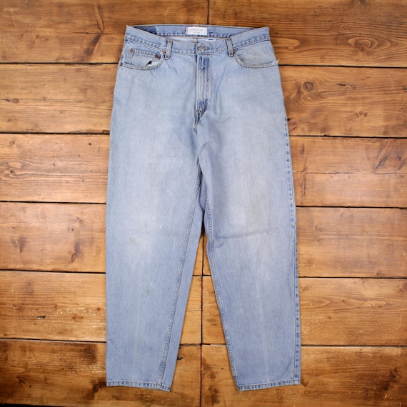 Levis 560 Jeans 36x34 Blue Relaxed Taper Comfort Fit Light Stonewash Denim