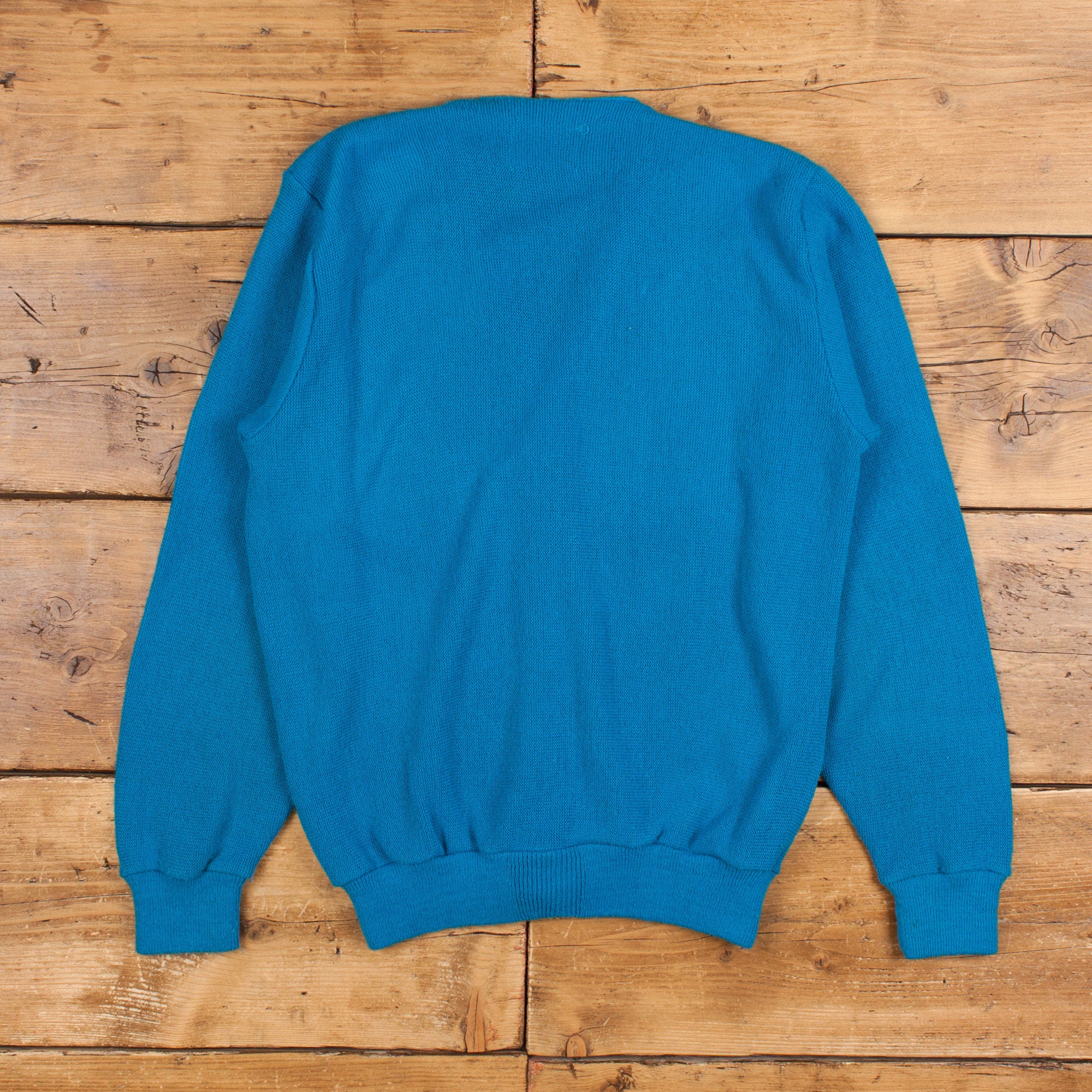 Vintage Sears Cardigan M 60s Kings Road Button V-neck Blue Vintage Sears Cardigan M 60s Kings Road Button V-neck Blue